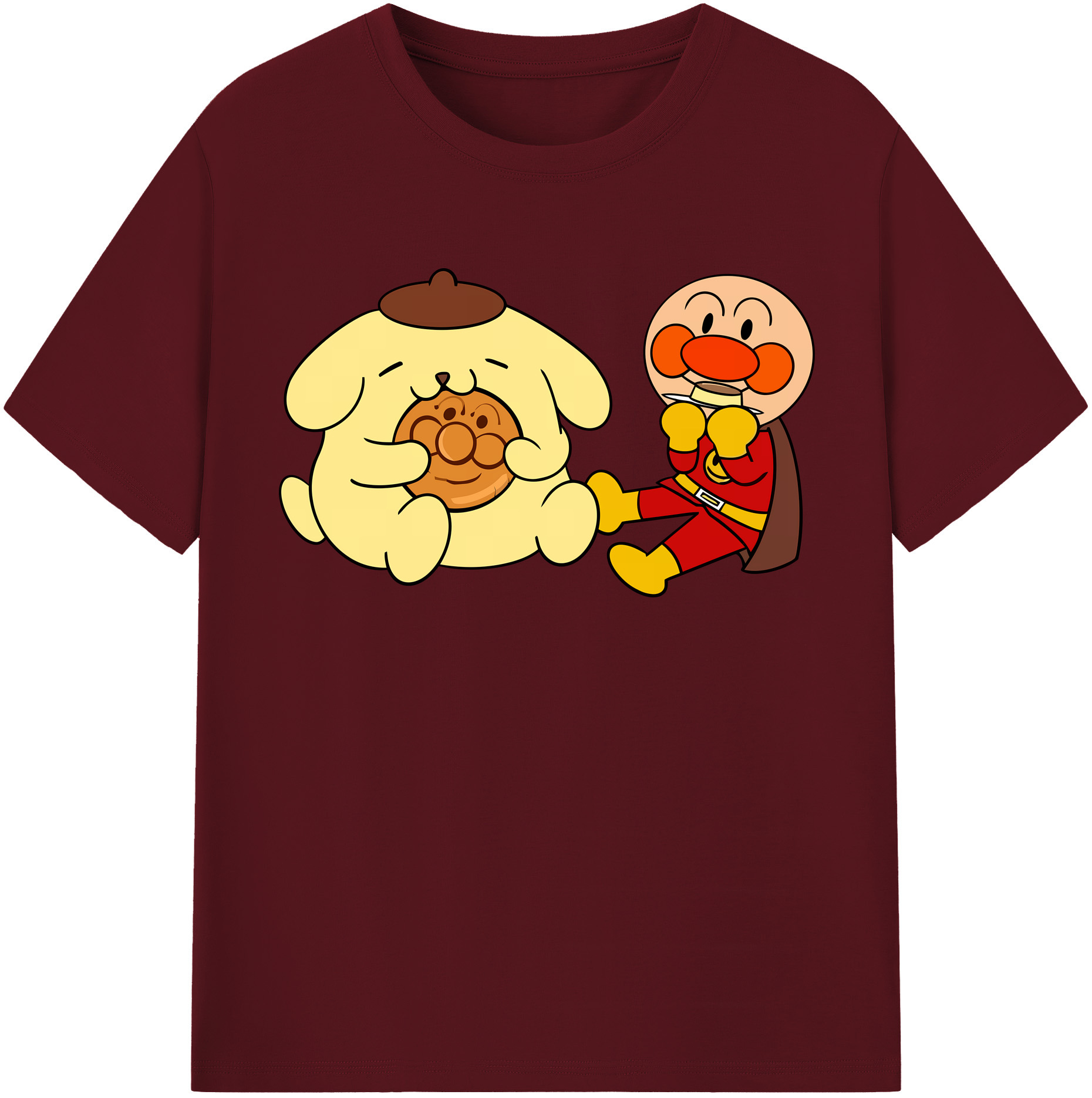 （画像用） アンパンマン Anpanman 綿100％半袖Tシャツ（フロントプリント）